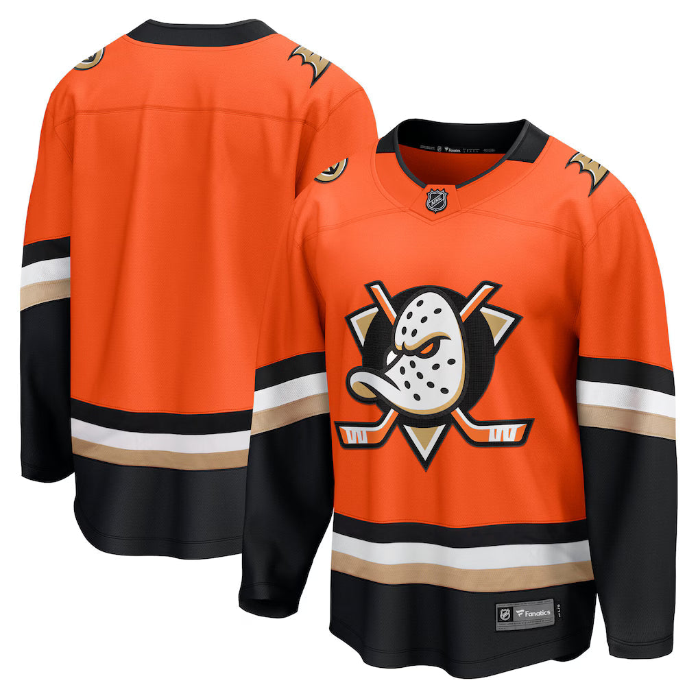 Anaheim Ducks Jersey - NHL Fanatics Breakaway Home – Orange (USA Sourced)