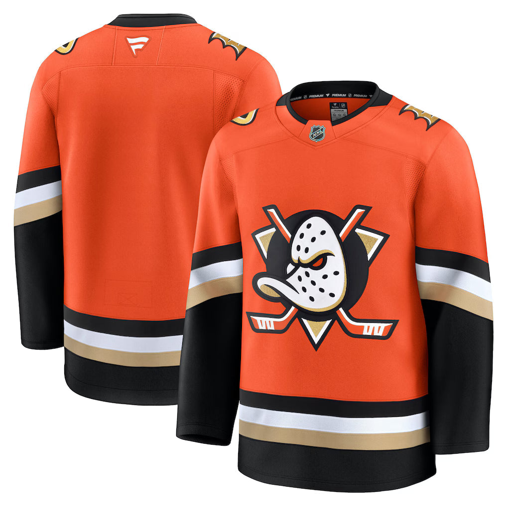 Anaheim Ducks Jersey - NHL Fanatics Home Premium - Orange (USA Sourced)