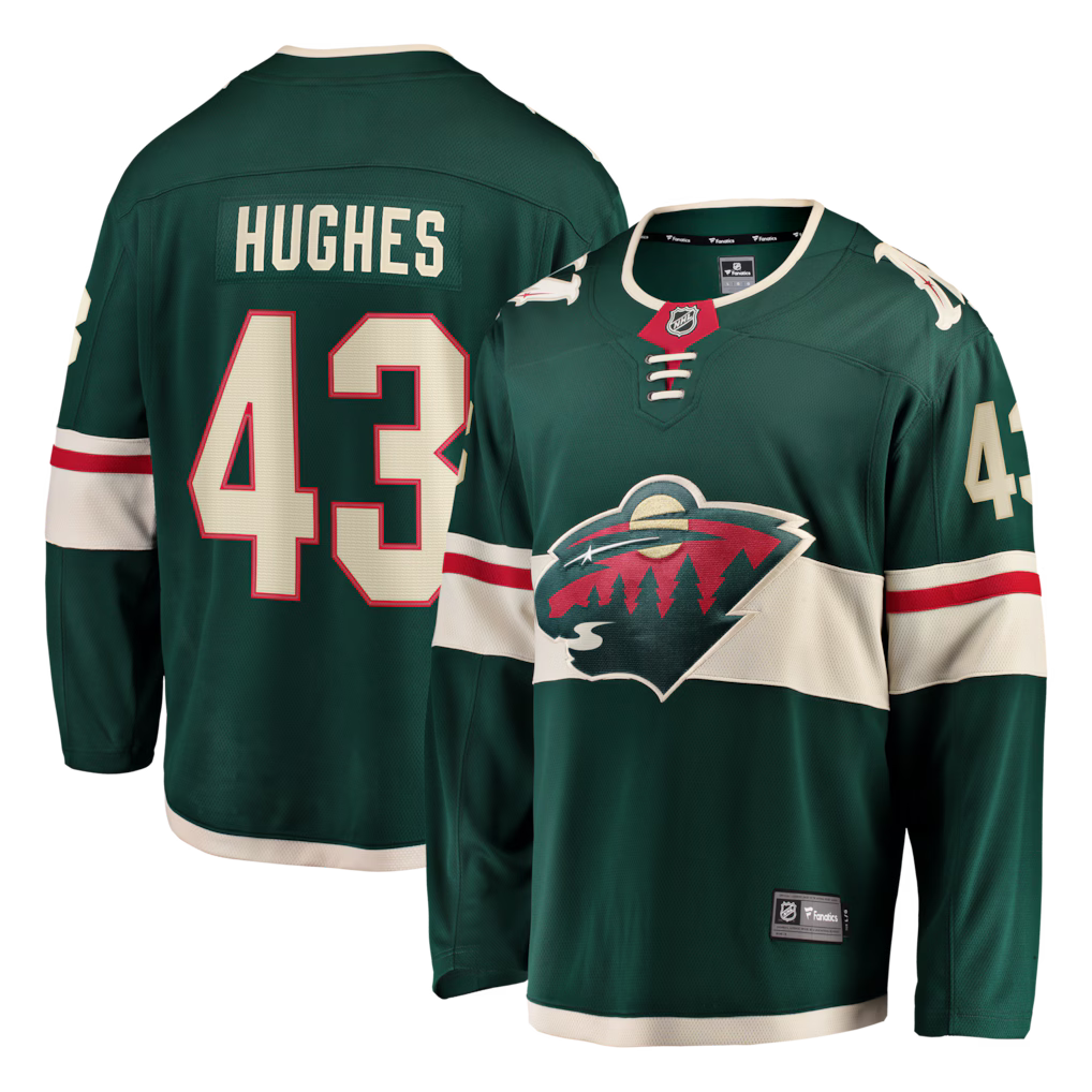 Quinn Hughes Minnesota Wild  Home Breakaway Jersey - Green