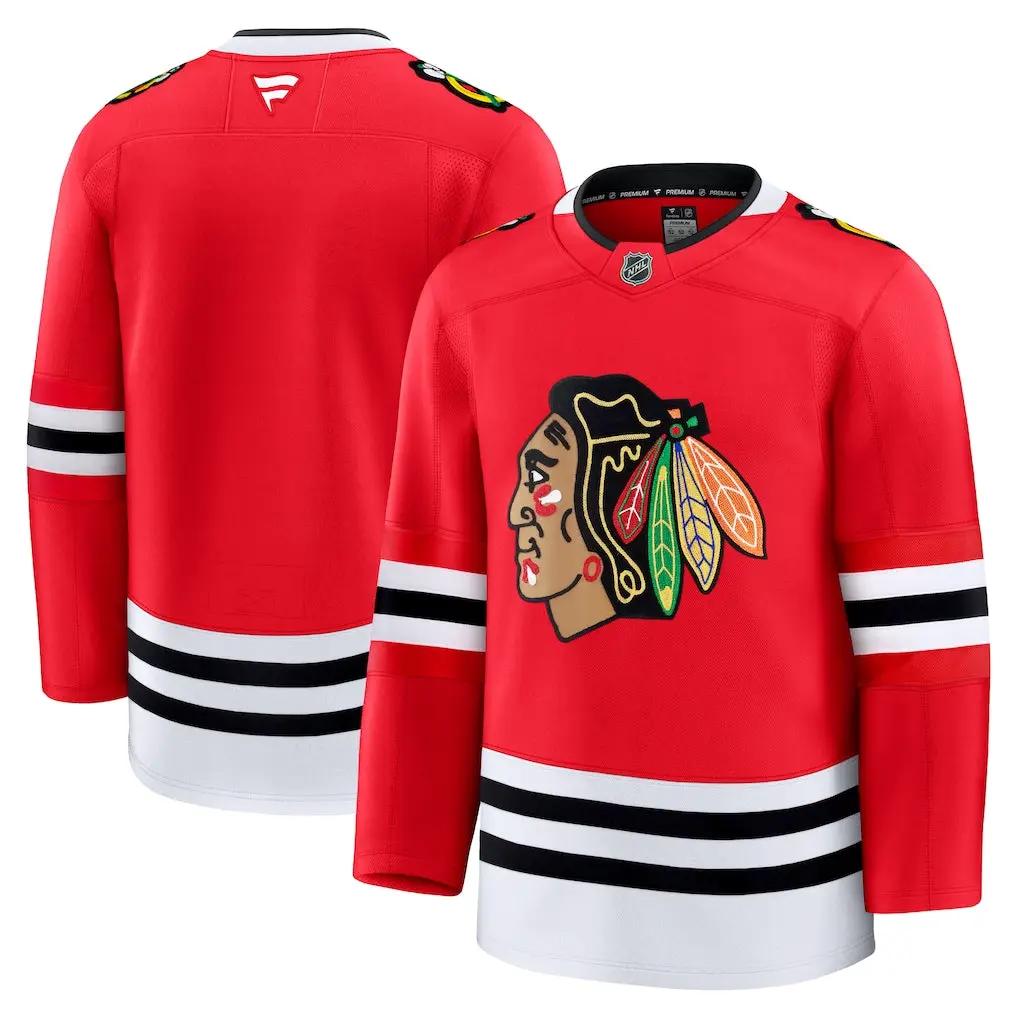 Chicago Blackhawks NHL Fanatics Home Premium Jersey – Red (USA Stock)