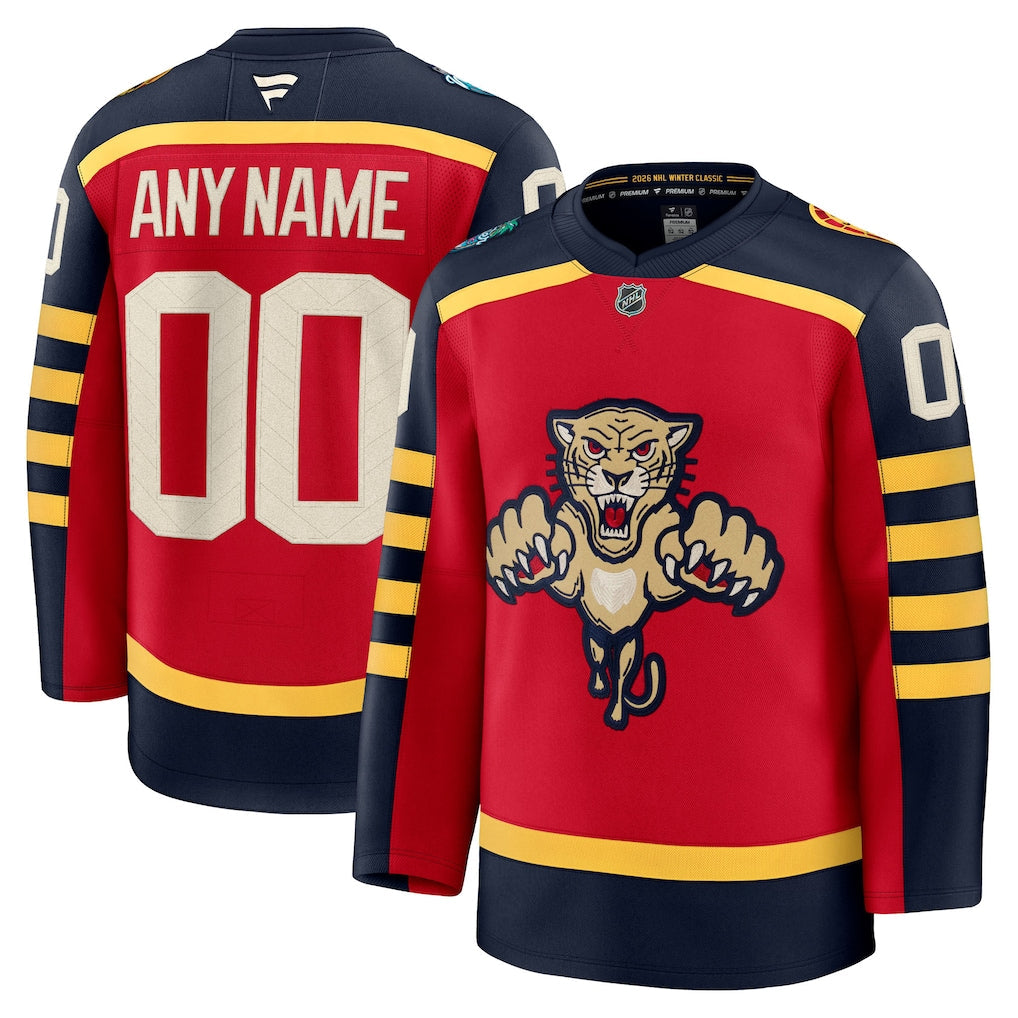 Florida Panthers 2026 Winter Classic Premium Custom Jersey - Red