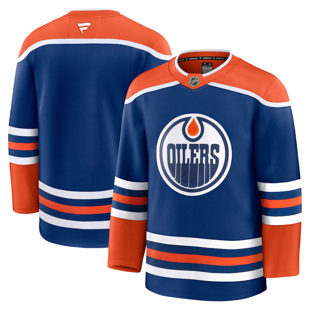 Edmonton Oilers NHL Fanatics Home Premium Jersey – Royal (USA Stock)
