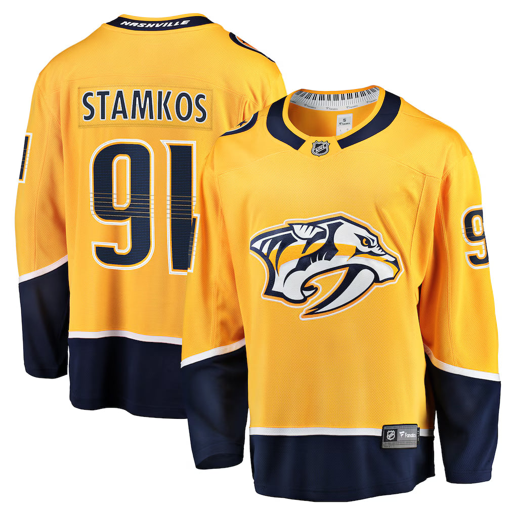 Steven Stamkos Nashville Predators Home Premier Breakaway Player Jersey - Gold