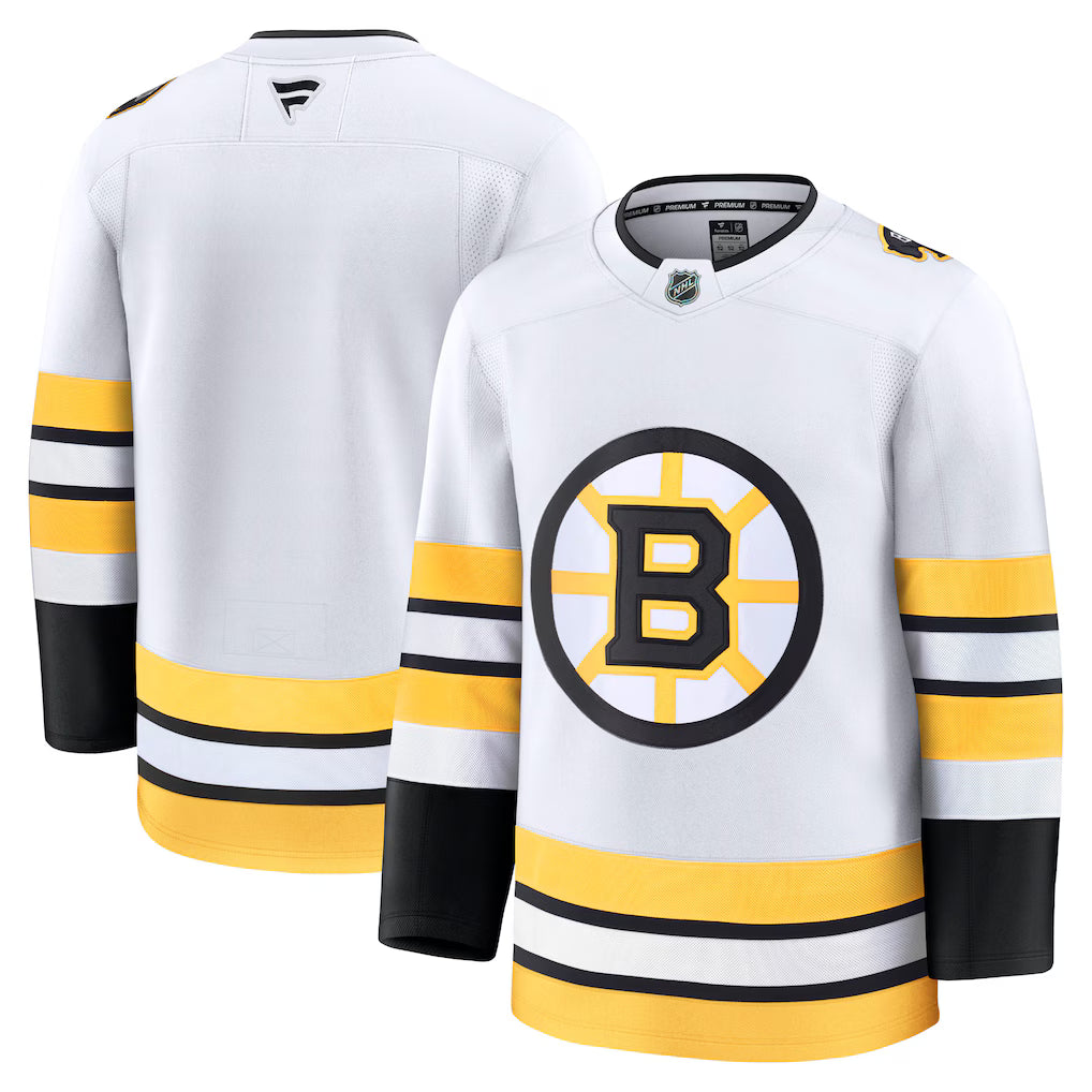 Boston Bruins Jersey - NHL Fanatics Away Premium - White (USA Sourced)
