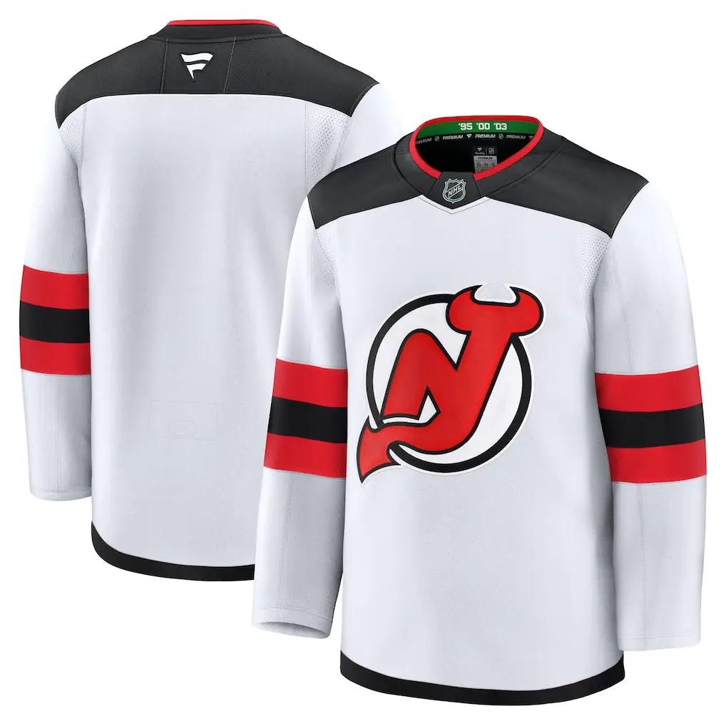 New Jersey Devils NHL Fanatics Away Premium Jersey – White (USA Stock)