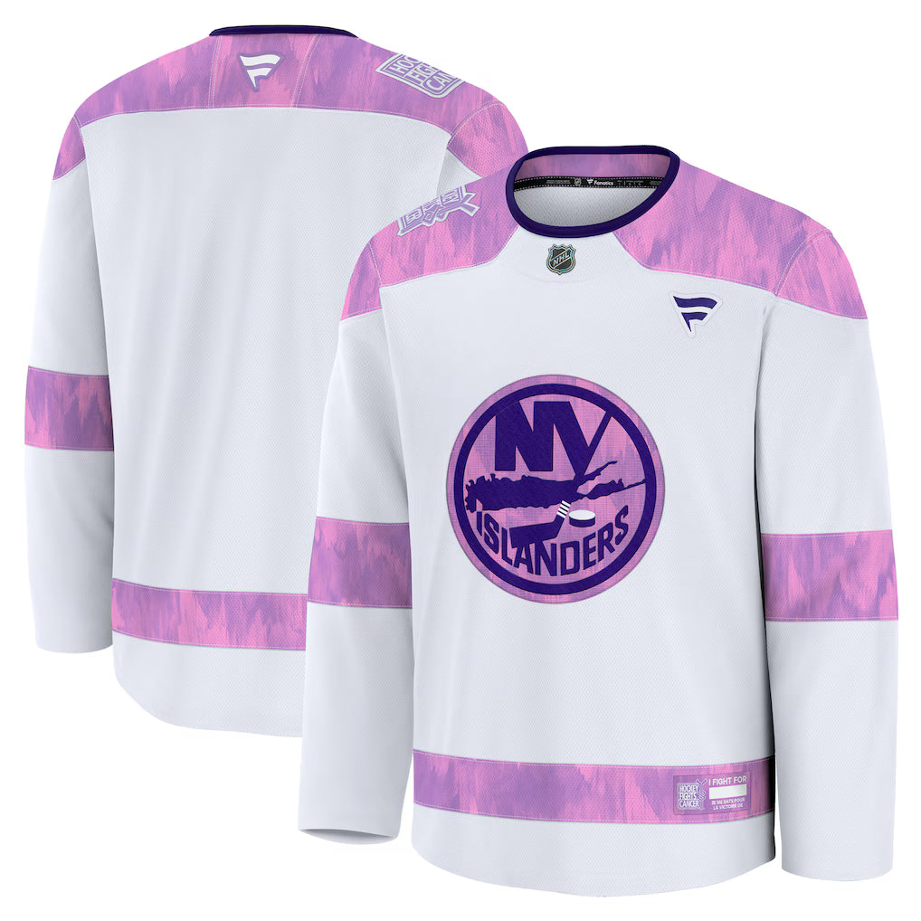 New York Islanders 2026 Hockey Fights Cancer Practice Jersey - White