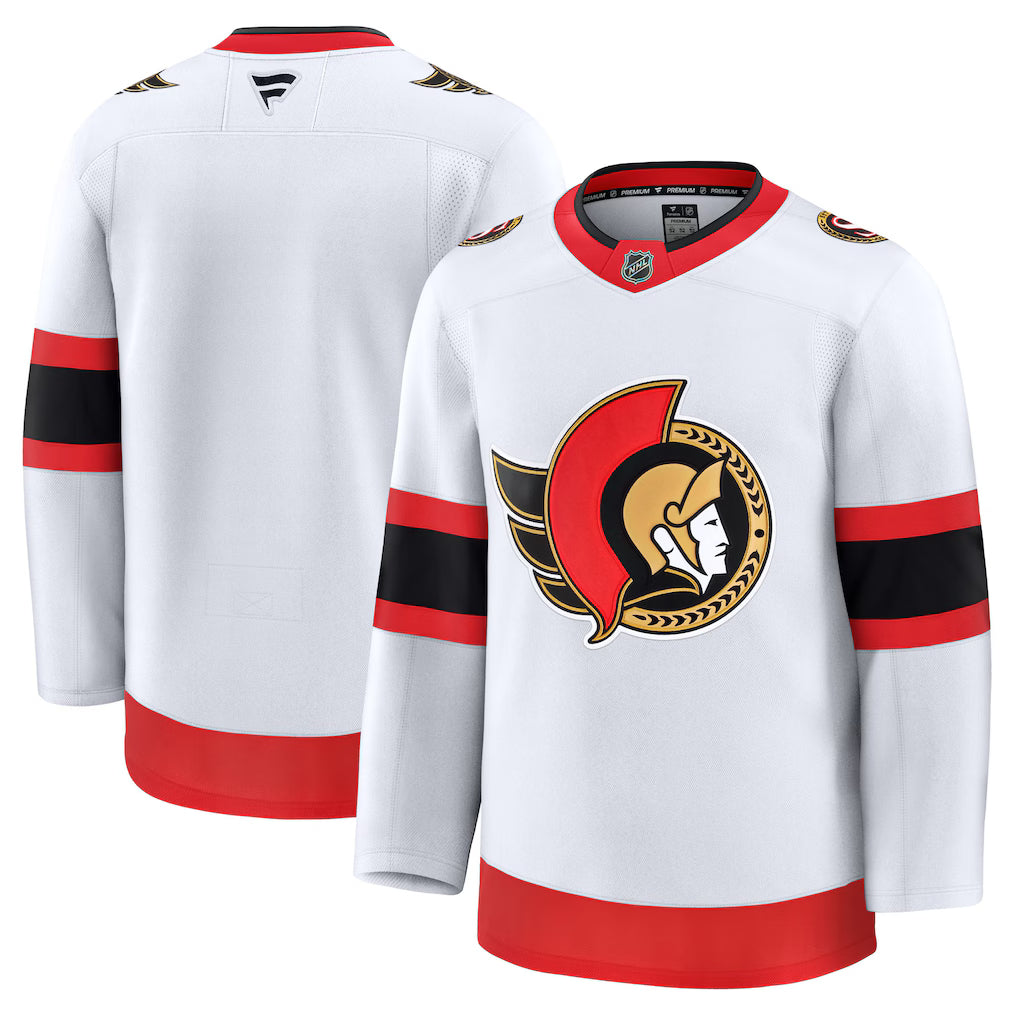 Ottawa Senators NHL Fanatics Away Premium Jersey – White (USA Stock)