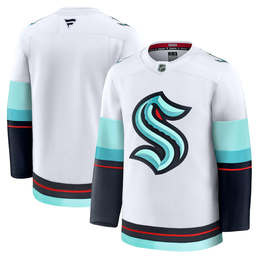 Seattle Kraken NHL Fanatics Away Premium Jersey – White (USA Stock)
