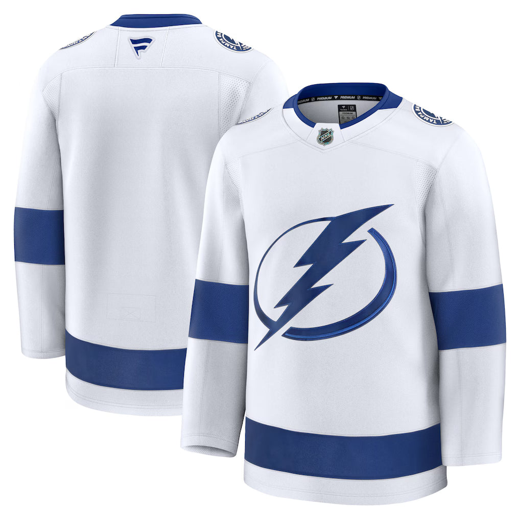 Tampa Bay Lightning NHL Fanatics Away Premium Jersey – White (USA Stock)