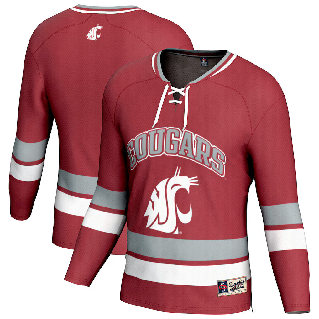Washington State Cougars GameDay Greats Spirit Hockey Jersey - Crimson