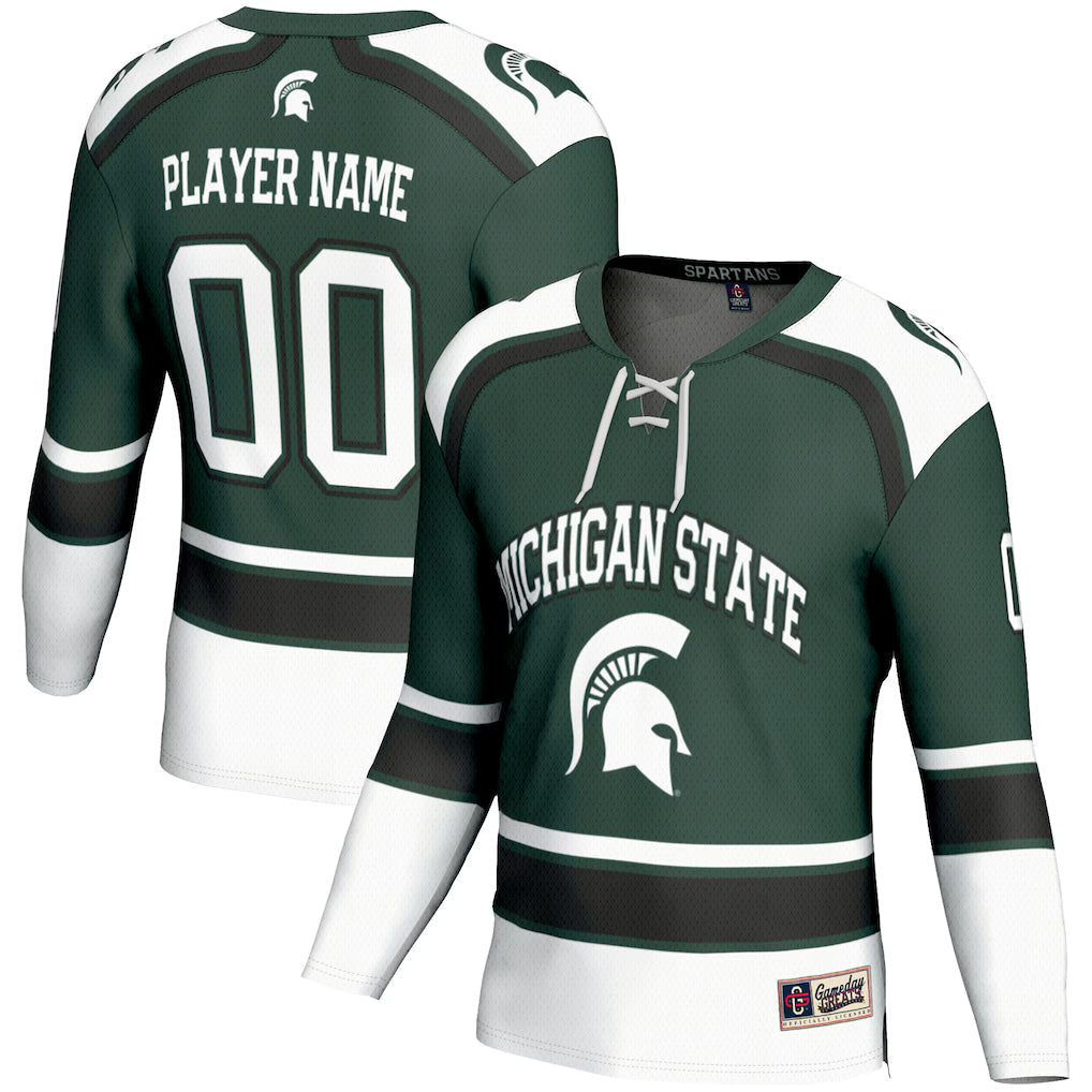 Michigan State Spartans GameDay Greats Men's Ice Hockey NIL Pick-A-Player Jersey - Green