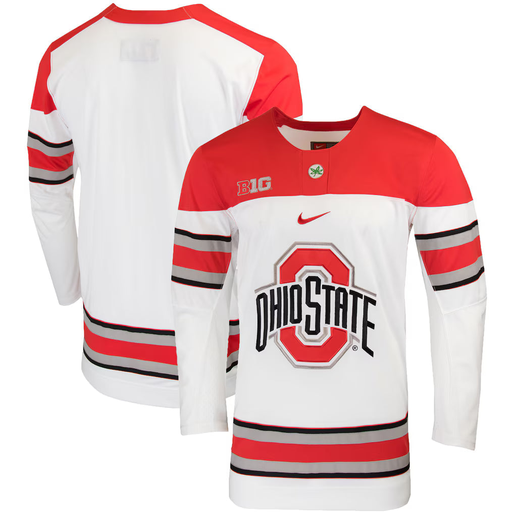 Ohio State Buckeyes College Hockey Jersey - White