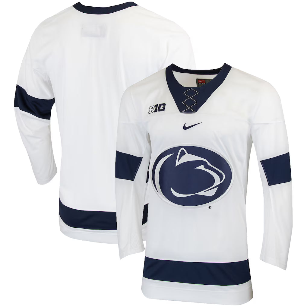 Penn State Nittany Lions College Hockey Jersey - White -NCAA