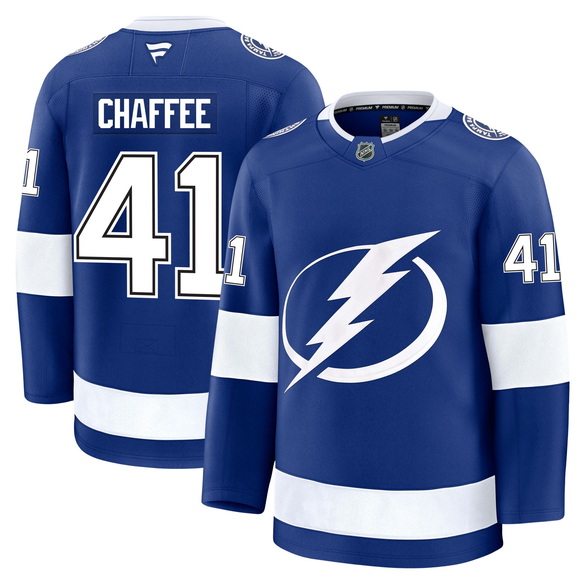 Mitchell Chaffee Tampa Bay Lightning Fanatics Premium Home Jersey