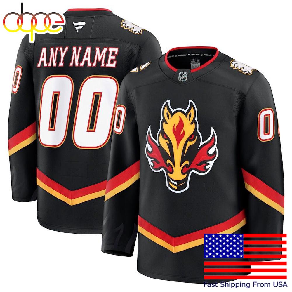 NHL Calgary Flames Alternate New Design 2025 Custom Hockey Jersey