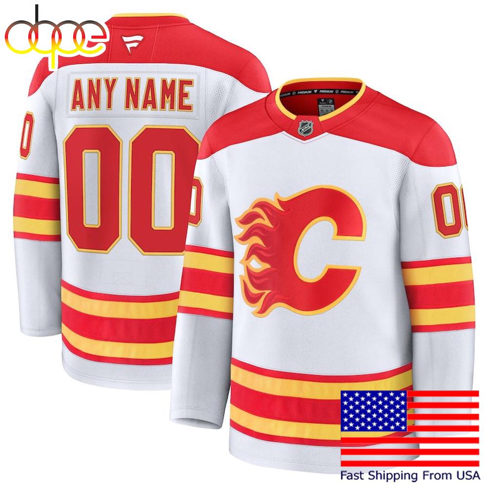 NHL Calgary Flames Away New Design 2025 Custom Hockey Jersey