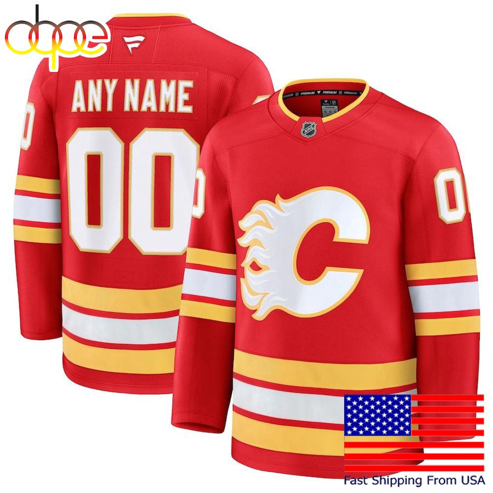 NHL Calgary Flames Home New Design 2025 Custom Hockey Jersey