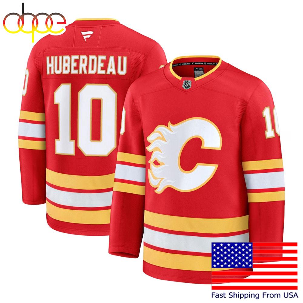 NHL Calgary Flames Jonathan Huberdeau Red Limited Hockey Jersey, Calgary Flames Jersey