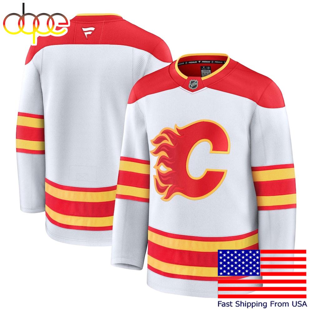 NHL Calgary Flames White Limited Hockey Jersey, Calgary Flames Jersey