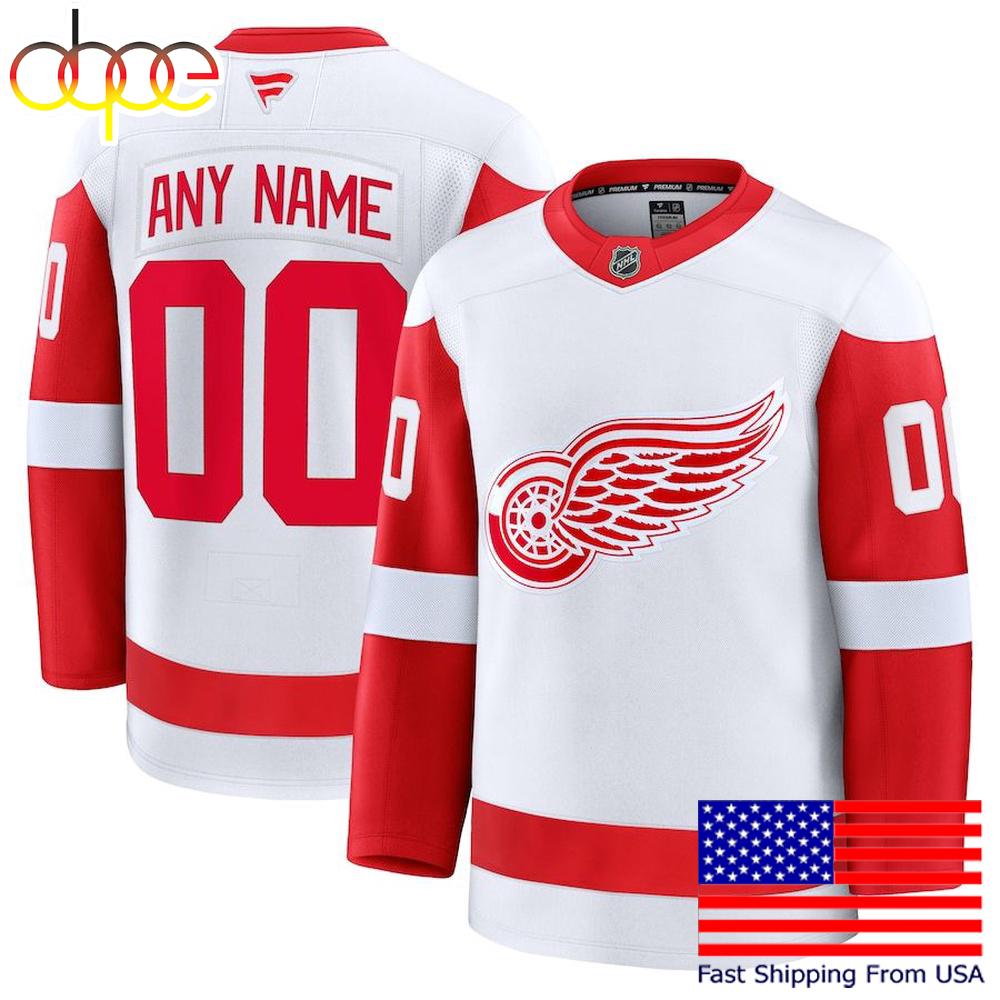 NHL Detroit Red Wings Away New Design 2025 Custom Hockey Jersey