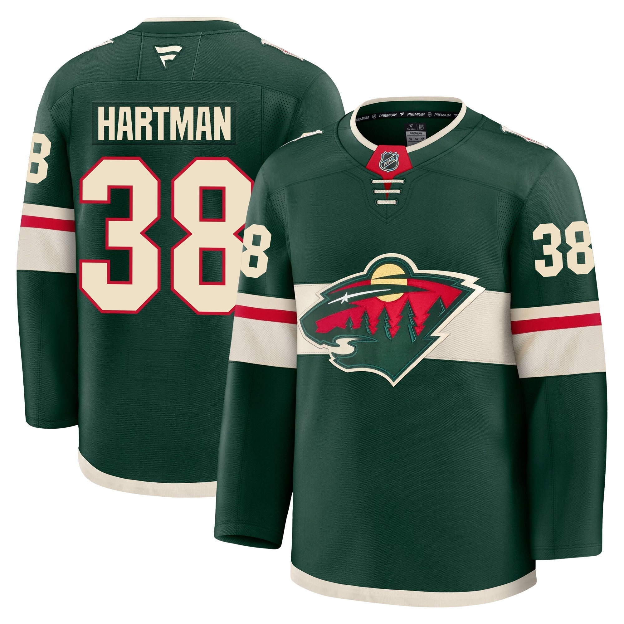 Ryan Hartman Minnesota Wild Fanatics Premium Home Jersey