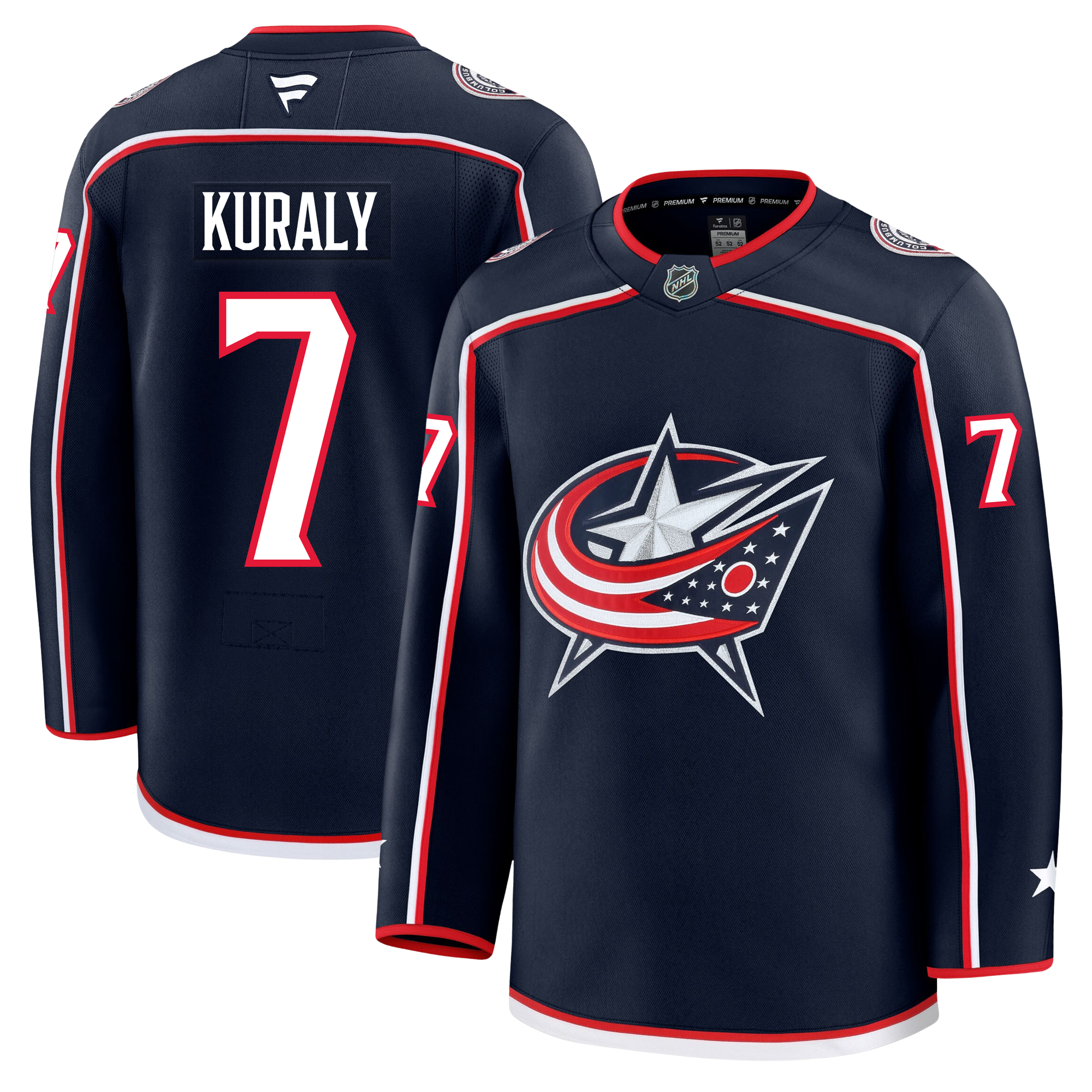 Sean Kuraly Columbus Blue Jackets Fanatics Premium Home Jersey