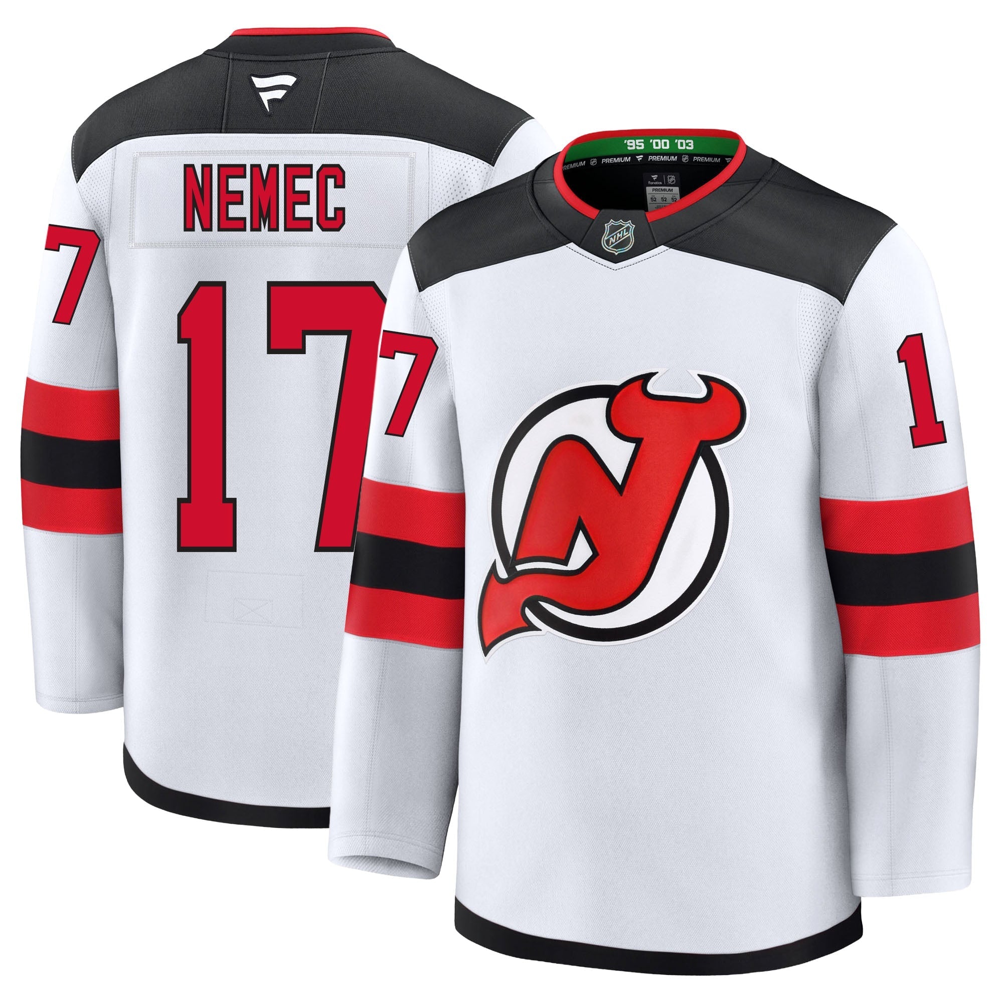 Simon Nemec New Jersey Devils Fanatics Premium Away Jersey