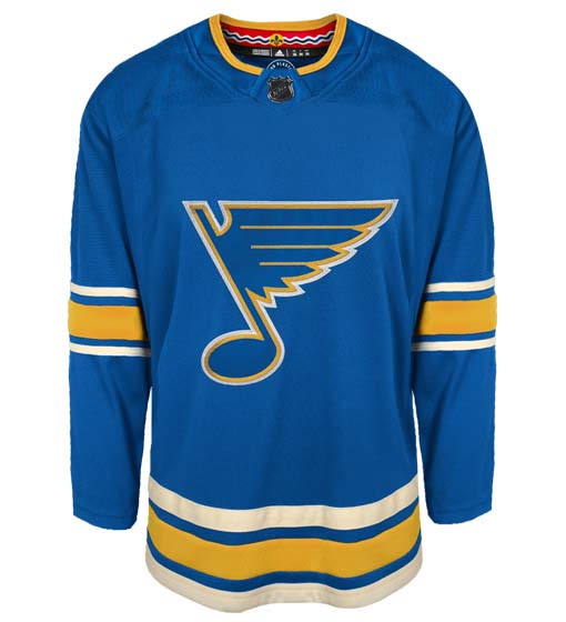 Customizable St Louis Blues Adidas Primegreen Authentic NHL Hockey Jersey