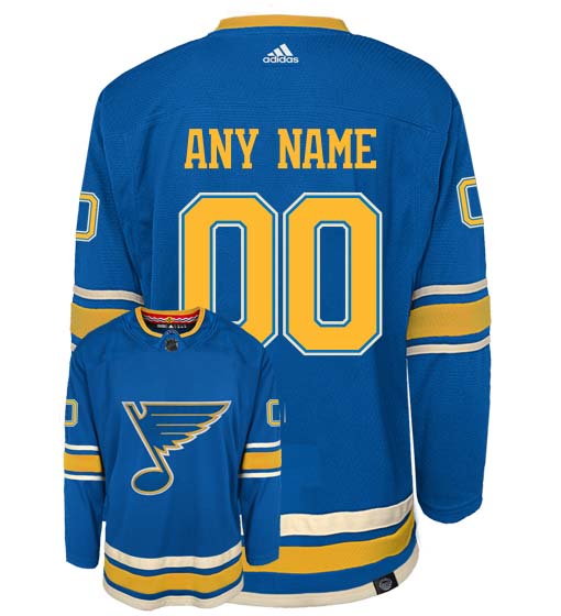 Customizable St Louis Blues Adidas Primegreen Authentic NHL Hockey Jersey