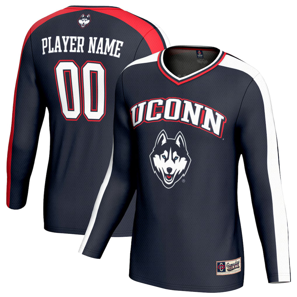 UConn Huskies GameDay Greats NIL Pick-A-Player Lightweight Collegiate Volleyball Fashion Jersey - Navy