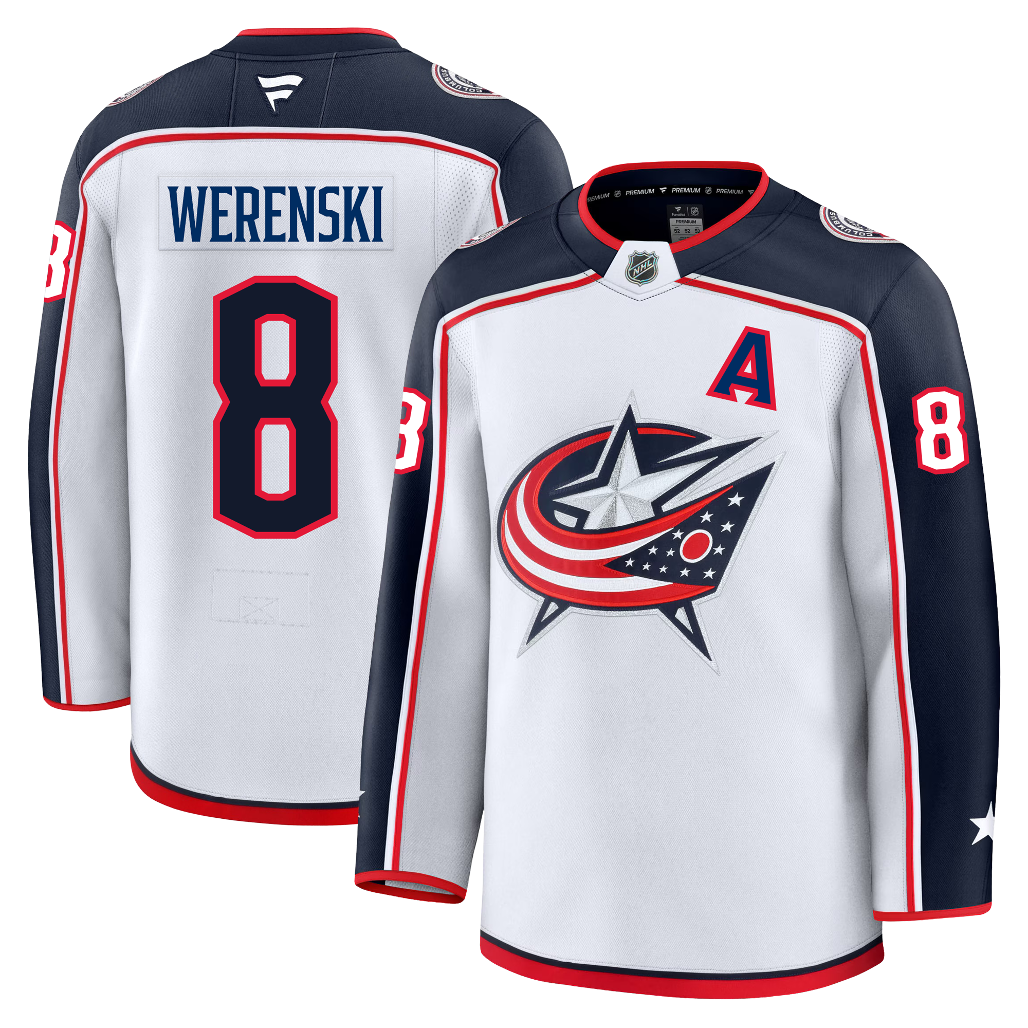 Zach Werenski Columbus Blue Jackets Fanatics Premium Away Jersey
