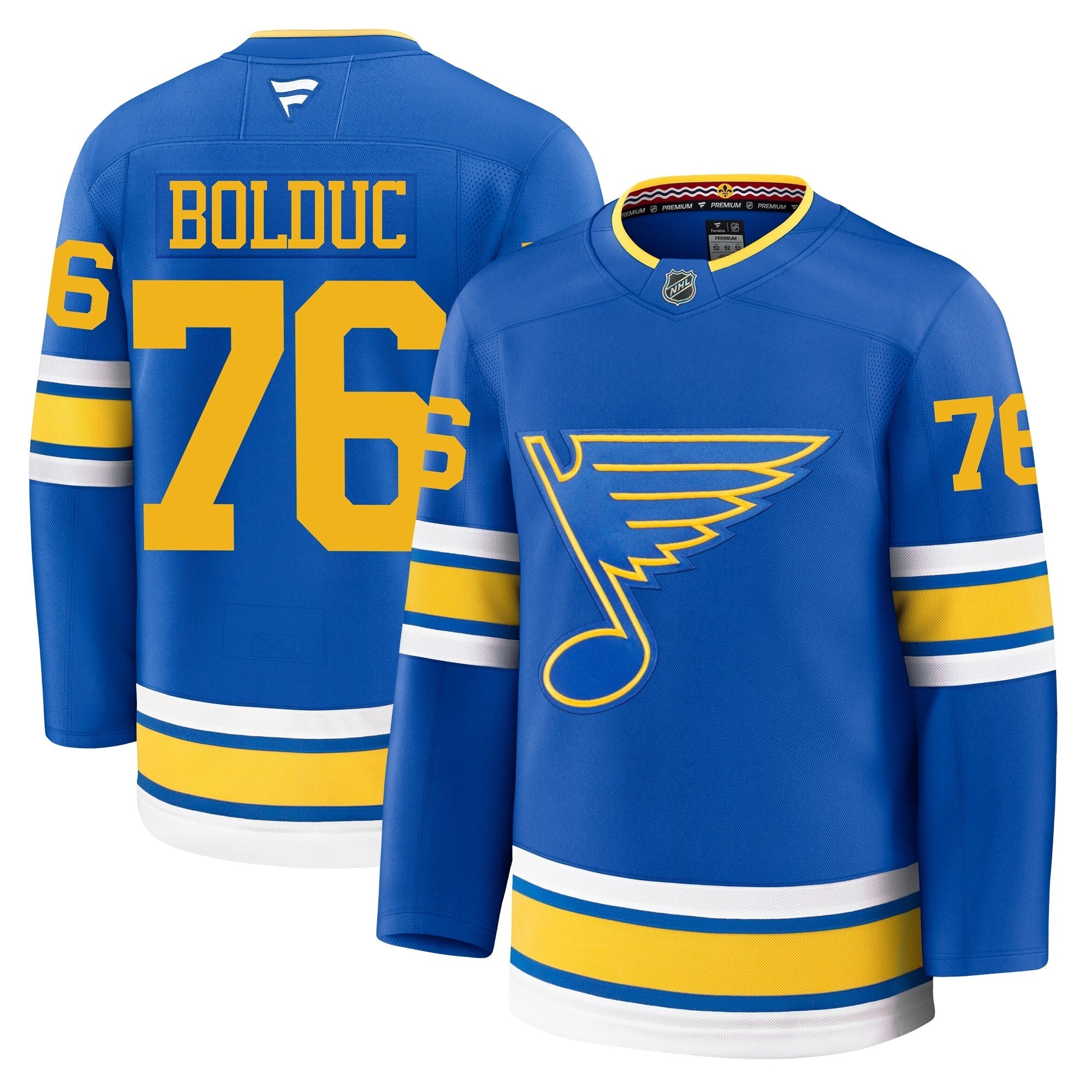 Zack Bolduc St Louis Blues Fanatics Home Premium Jersey