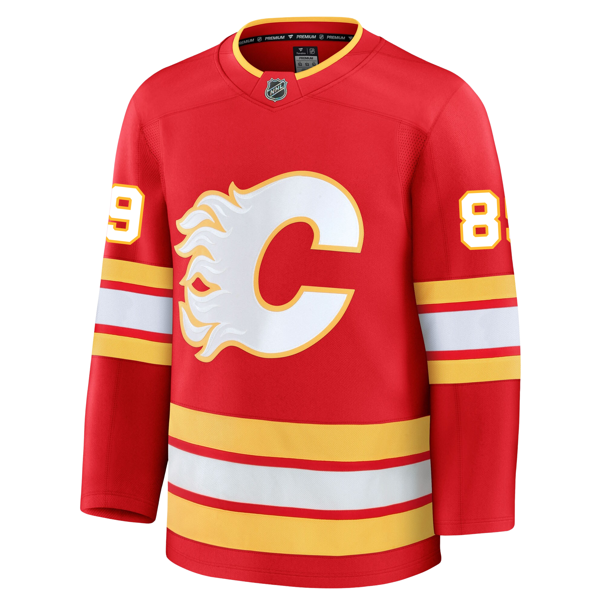 Zayne Parekh Calgary Flames Fanatics Premium Home Jersey